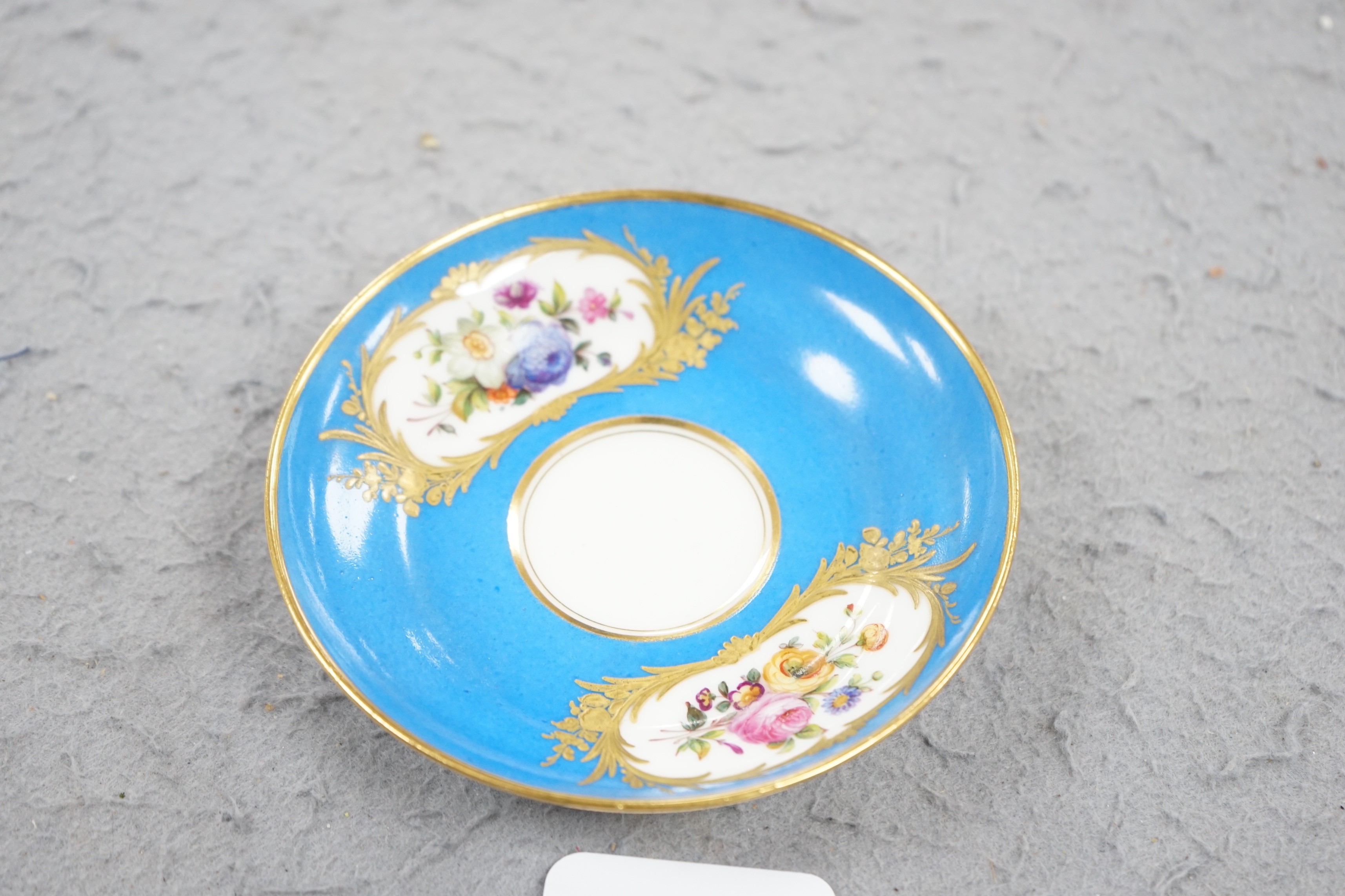 A Paris porcelain Sevres style cup and saucer